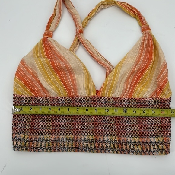 Anthropologie Yellow & Orange Striped Smocked Tank Top Size Large NWT - Picture 9 of 10